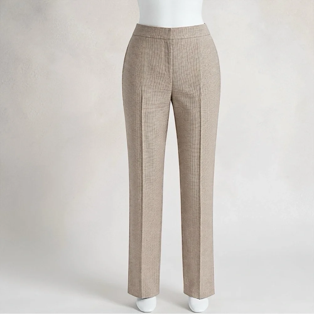 Jones New York Tan Straight-Leg High-Rise Trousers - Picture 6 of 7